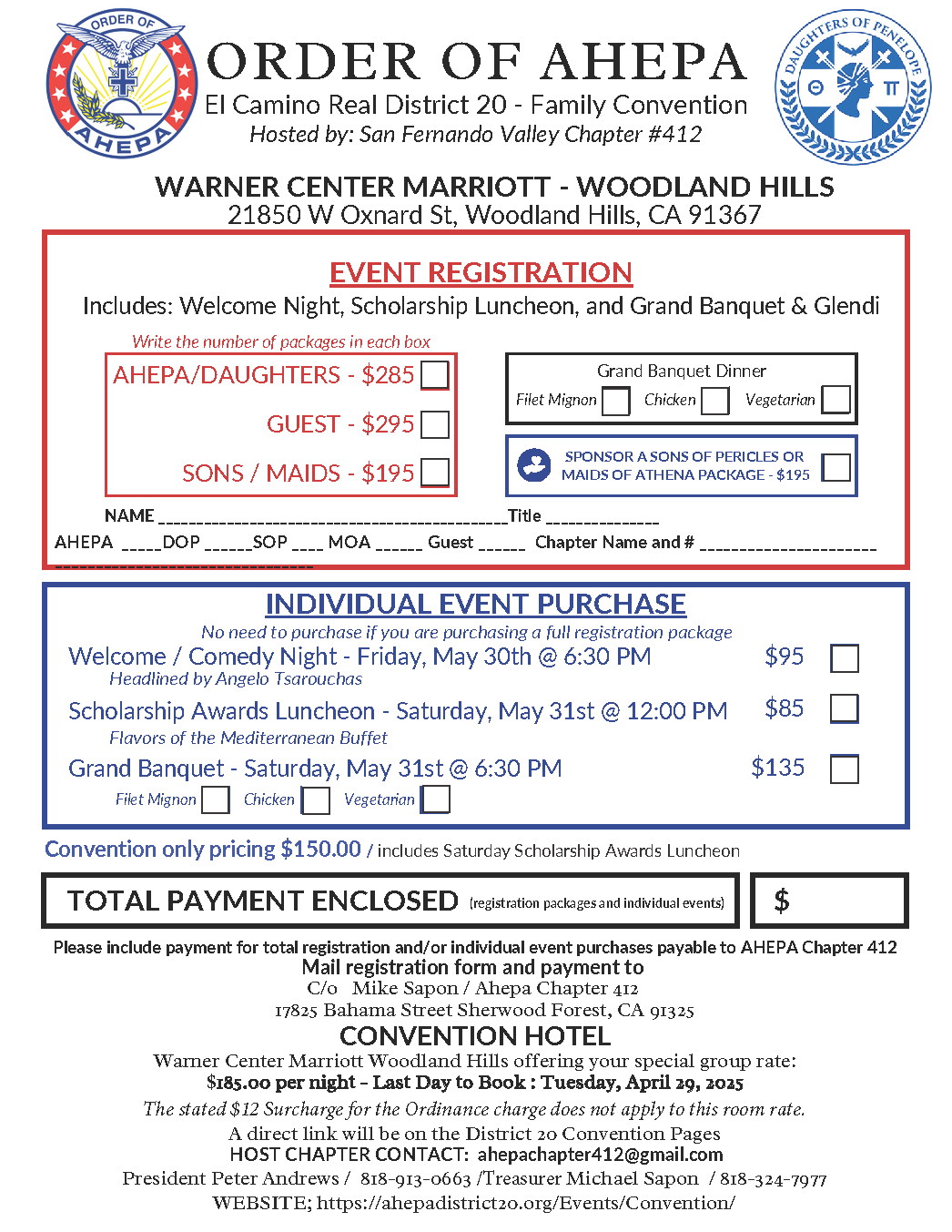 2025 District 20 Convention Registration